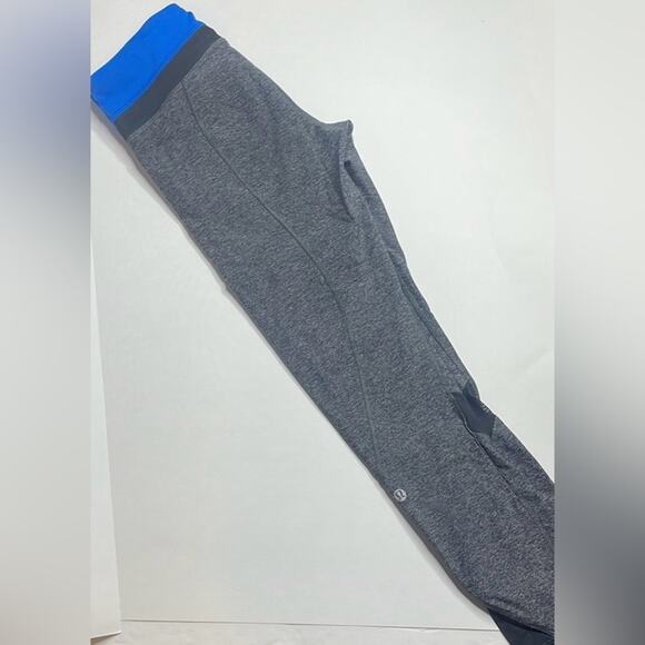Lululemon inspire ll heathered black lakeside and blue mesh running leggings - Picture 7 of 12